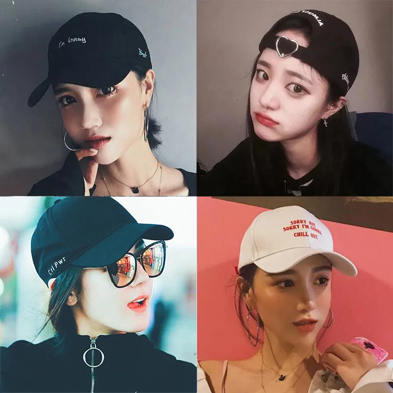 

New Cotton Women Men Hats Baseball Cap Youth Embroidery Letter Print Unisex Snapback Hip Hop Caps