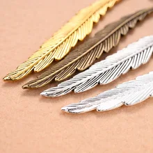 10 шт винтажные металлические перьевые закладки сплав перо Форма Книга маркеры NC99