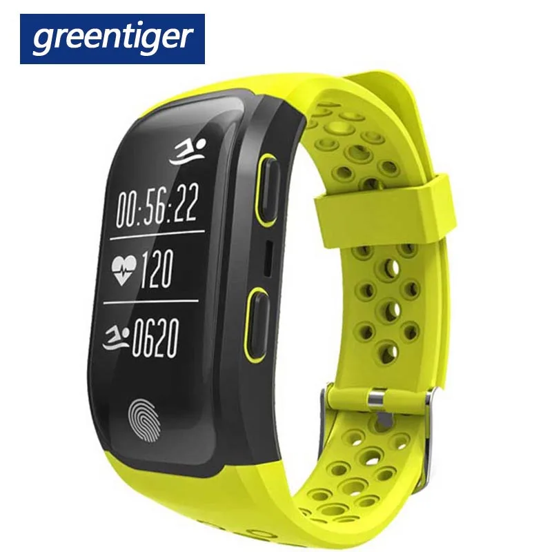 Greentiger S908 смарт-браслет Bluetooth gps IP68 водонепроницаемый смарт-браслет монитор сердечного ритма фитнес-трекер умный Браслет