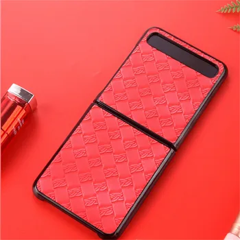 

For Samsung Galaxy Z Flip Mobile Phone Foldable Screen Holster Shell Protective Cover Soft Leather Phone Case f7000