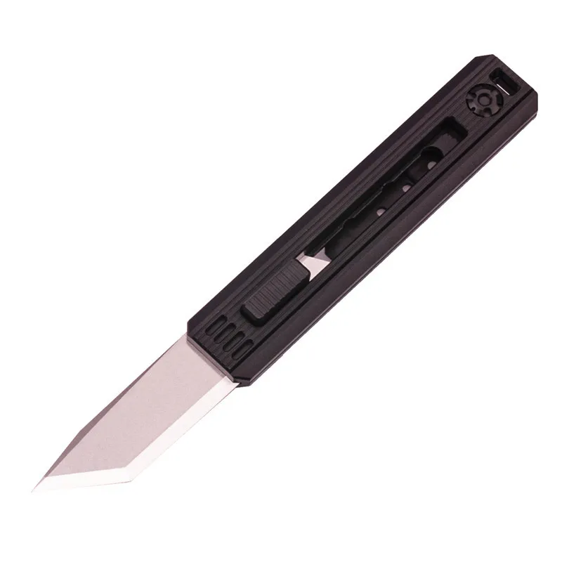 

NAITHAWK Utility EDC Knife D2 Tanto Blade Paper Cutting Blade Cutter Knife One Solid TC21 Titanium Alloy Handle for office lady