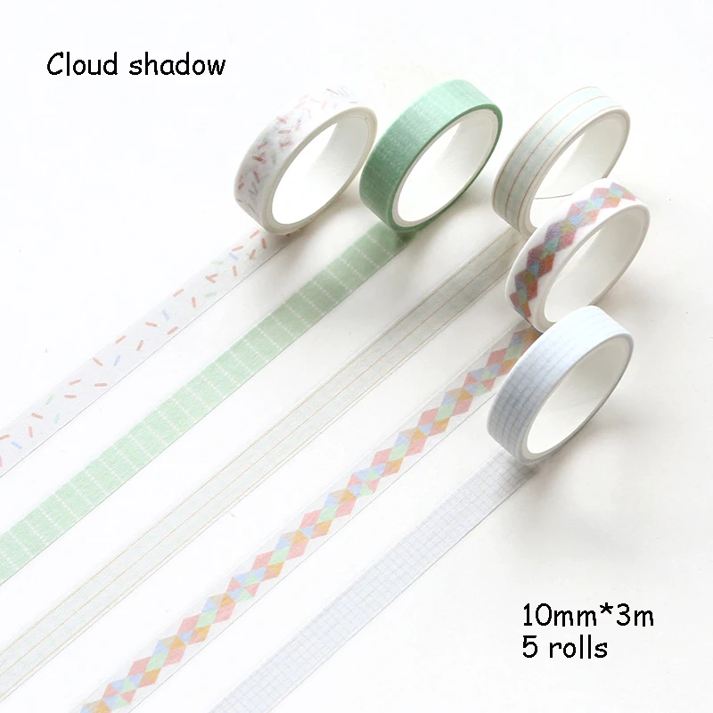 5 шт./компл. геометрические узоры набор маскировочной клейкой ленты ...