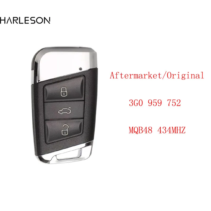 

Original ASK 434MHZ MQB48 Chip 3G0959752 3B Remote Car Key Control For Volkswagen VW Magotan Passat B8 Skoda A7 Control Full Key