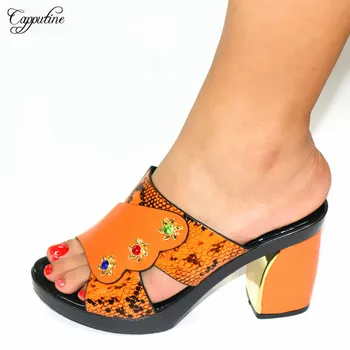 

Exellent orange lady high heel party shoes nice pumps shoes for fashion lady CR2123 , heel height 7.8cm