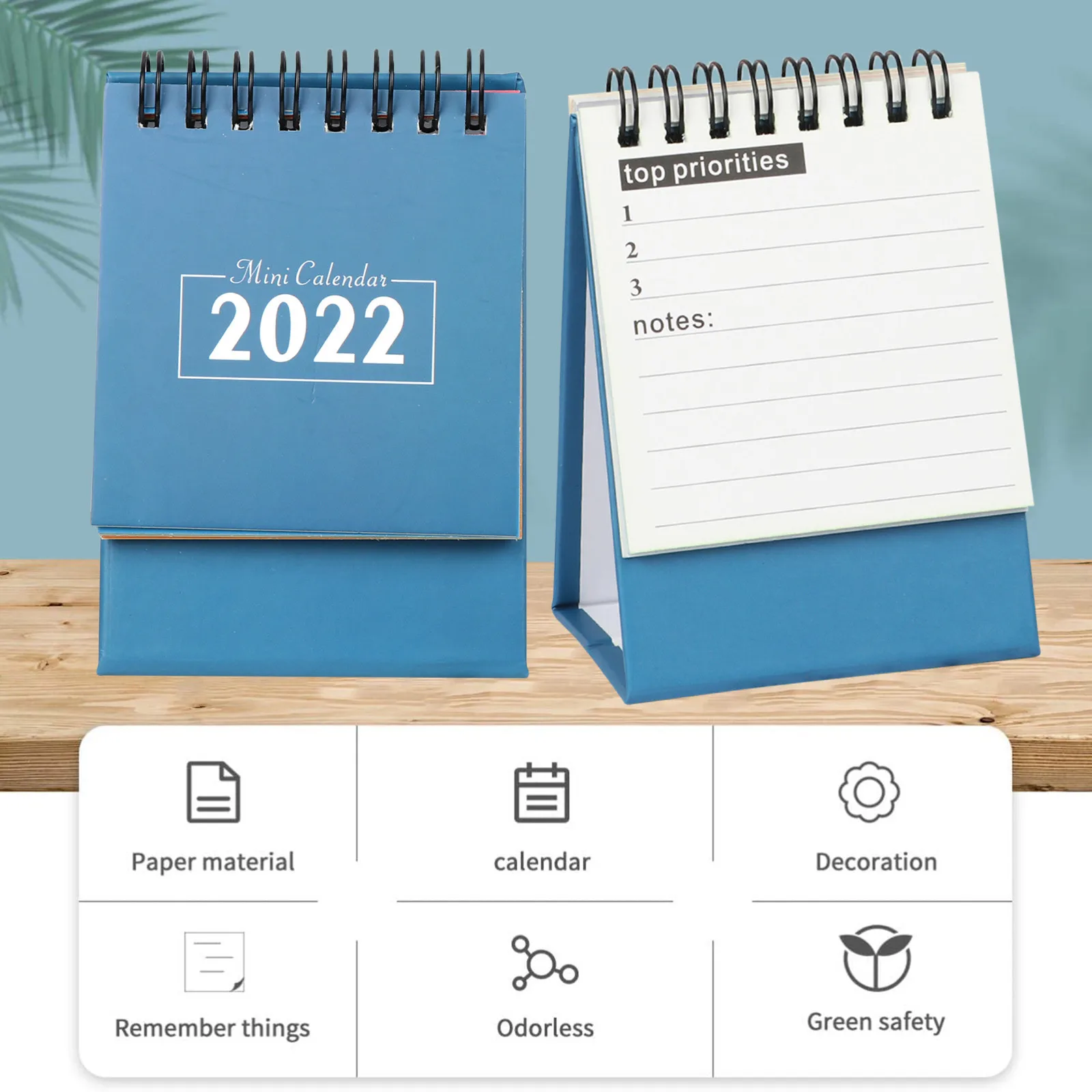 2022 Desktop Calendar Stand Up Calendar Schedule Desk Calendar Table