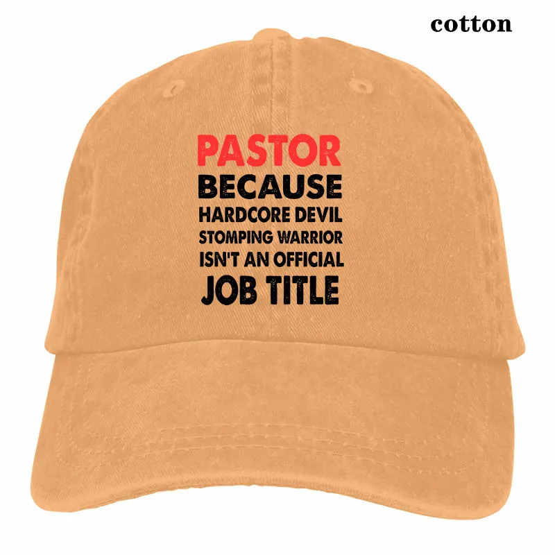 Pastor Job Title Христианский подарок религиозная бейсбольная кепка для мужчин и женщин Кепка для водителя грузовика модная Регулируемая Кепка - Цвет: 3-Natural