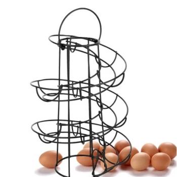 

Creative Egg Spiral Storage Rack Iron Art Restaurant Display Dispenser Rack Portable Space Saving Decoration Kitchen Home Items