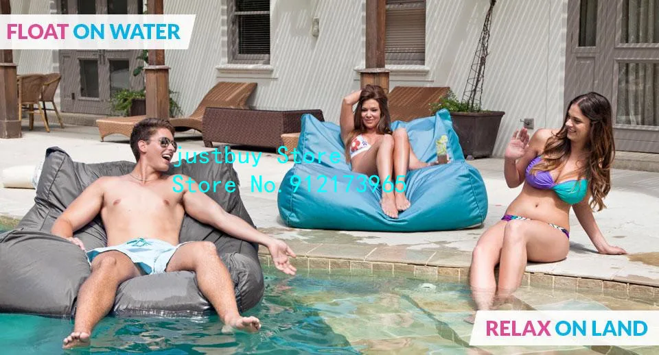 wholesale new design outdoor water floating waterproof PVC swimming pool beach bean bag