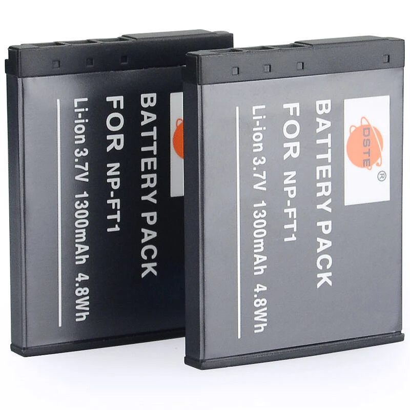 2 шт. 1300 мАч 3,7 V NP-FT1 FT1 DSTE батарея камеры DSLR для sony DSC-M1 DSC-M2 DSC-T1 DSC-T10 DSC-T10/B Камера - Цвет: 2Battery Only