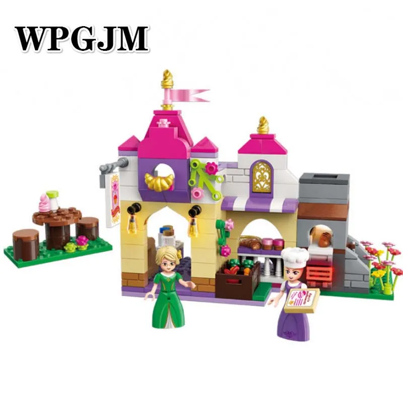 

236pcs Princess Leia Castle Town Series Children's Building Blocks Toy Compatible Legoinglys City Girls Friends Baking Workshop
