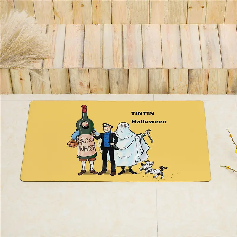 Мультяшный Tintin Adventure кухонный коврик для входной двери коврик для пола Придверный коврик для улицы нескользящий коврик для ванной коврик ПВХ домашний коврик для пола коврик - Цвет: 10