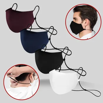 

4PC Unisex Windproof Facial Mask Reusable Face Shield Mouth Mask Cloth Face Mask Washable Breathable mascarillas Cubrebocas