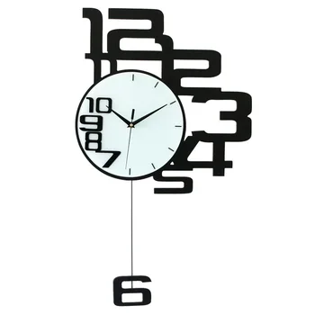 

1PCS Swing Wall Clock Modern Design Nordic Style Living Room Wall Clocks Home Decor Fashion Wall Clock