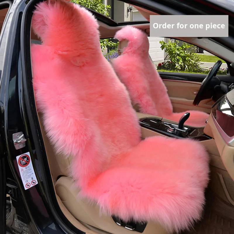 

Truejo Car Seat Cover Winter Warm Automobiles Seat Cushion Natural Fur Australian Sheepskin Auto Seats Cover Cars Fur Accessorie
