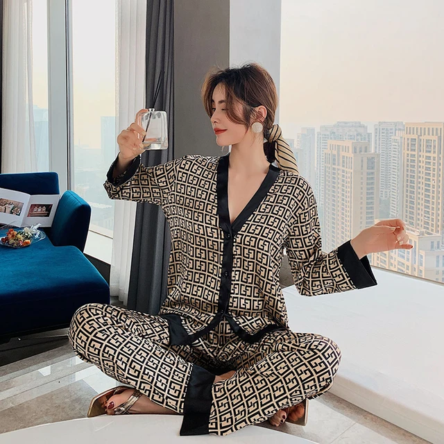 Luxury Design Pajama Women, Luxury Silk Home Clothes