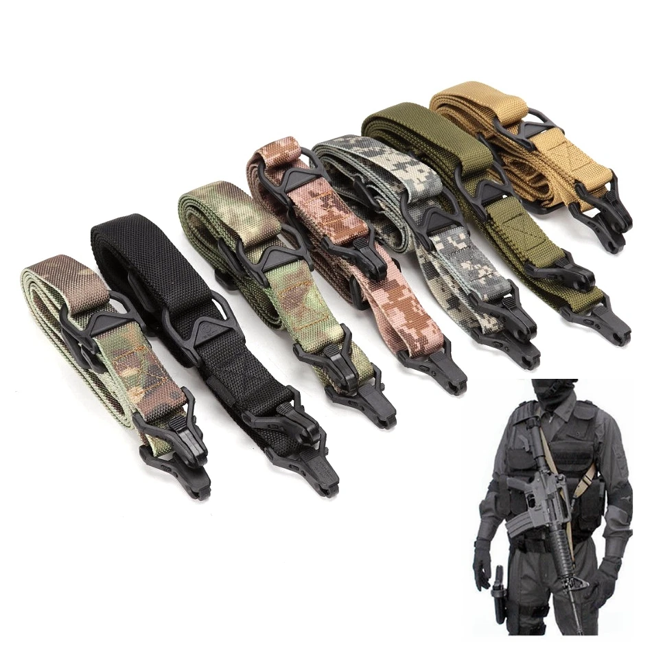 MS3 Gun Sling Tactical Rifle Carry Multi Mission Rope Adjustable Length Army Military Shoulder Strap Tactical 2 Point Slings|Hunting Gun Accessories| - AliExpress