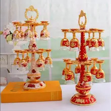 Креативный 12 чашек/набор металлический стеклянный стакан для виски рюмка стеклянный графин moet стекло для мужчин moonshine JB004