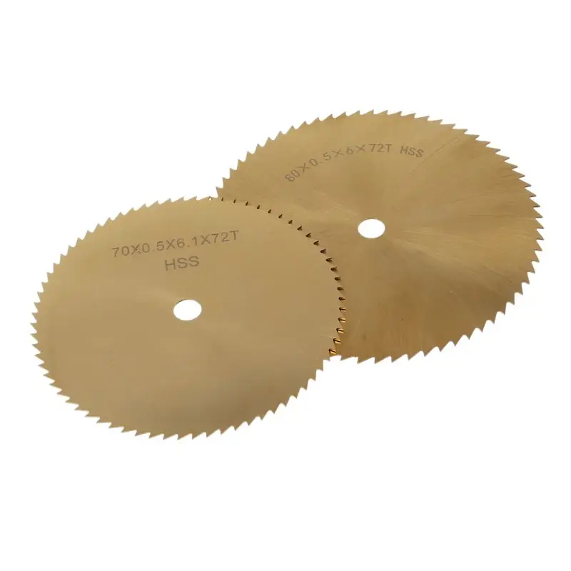 6 mm PINH madera Hojas de sierra circular plástico 70/80 mm HSS con revestimiento TI para metal Dorado 