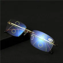 Ti-CARING новые анти-синий-ray умные прогрессивные очки для чтения пресбиопические очки Мультифокальные очки бифокальные очки для чтения