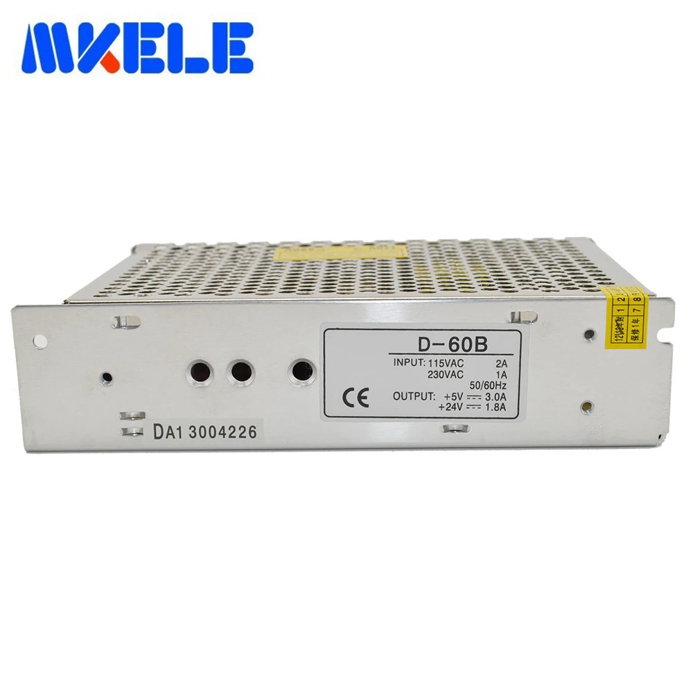 Двойной выход CH1 5V+ CH2 24V импульсный Электропитание алюминий D-60B портативные аксессуары для освещения Smps для светодиодной полосы света домашнего использования