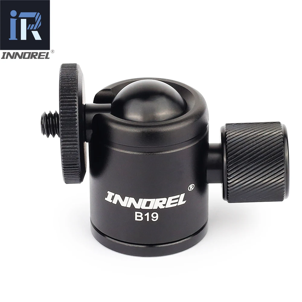 INNOREL B19 Mini Ball Head Aluminum alloy Tripod Head Lightweight Ballhead for Camera Mini Tabletop Tripod Selfie Stick