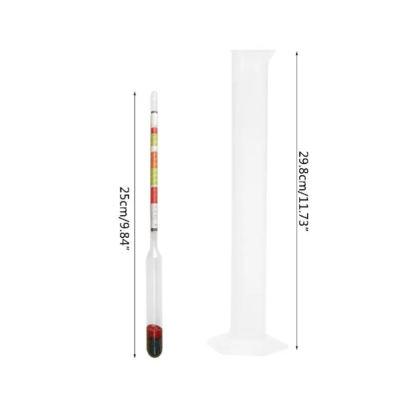 Beer alcohol meter 0.990-1.160 Portable 3 IN 1 Alcoholometer Hydrometer Glass J6PC