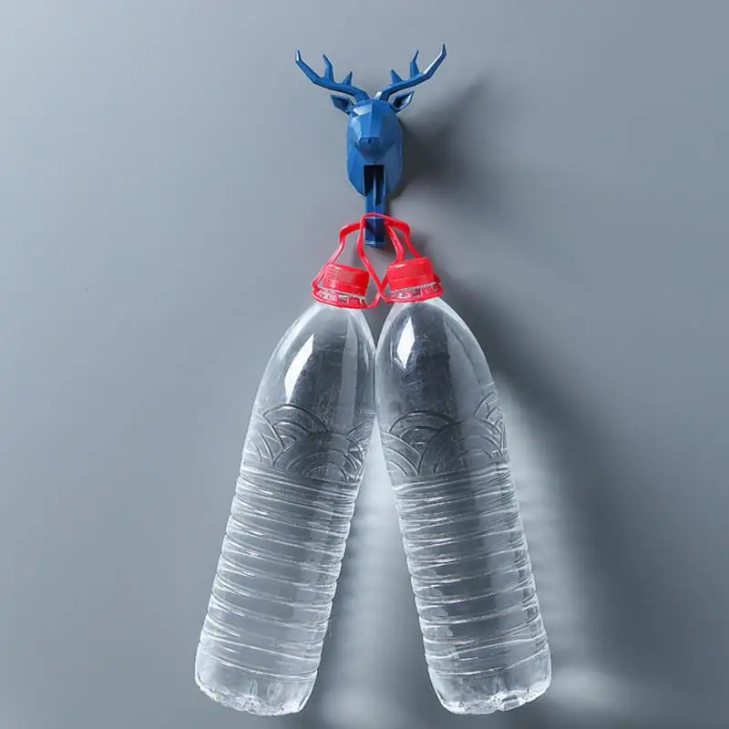 Самоклеющиеся настенные крючки, 3D украшение в виде головы животного, настенная вешалка для одежды, крючок для ключей, держатель для шляп, сумок, вешалка для хранения, стойки для ванной комнаты