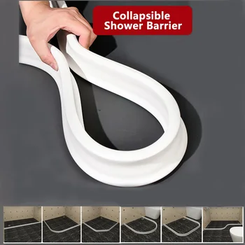 

Shower Barrier Water Stopper Collapsible Shower Threshold Water Dam Shower Barrier and Retention System , Belt Water Blocker