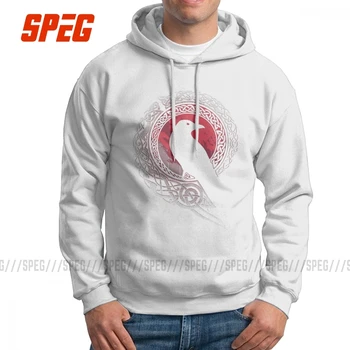 

Edda Bird Viking Valhalla Men's Hooded Sweatshirts Pure Cotton Vintage Hoodies New Arrival Hoodie Shirt