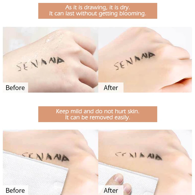 SENANA Black Eyeliner Quick-drying Sweat-resistant Waterproof Eye Liner Pencil Long-lasting Easy to Wear Liquid Eyeliner Makeup SENANA Black Eyeliner Quick-drying Sweat-resistant Waterproof Eye Liner Pencil Long-lasting Easy to Wear Liquid Eyeliner Makeup