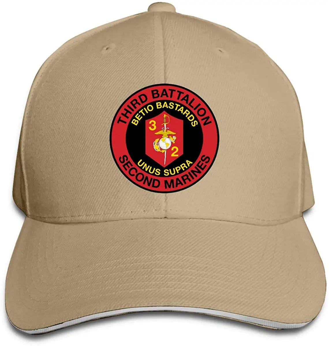 3-й батальон 2-й Морпехи регулируемая бейсболка сэндвич Кепка
