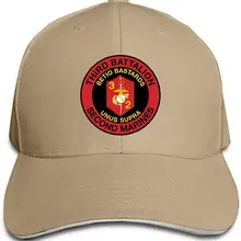3-й батальон 2-й Морпехи регулируемая бейсболка сэндвич Кепка
