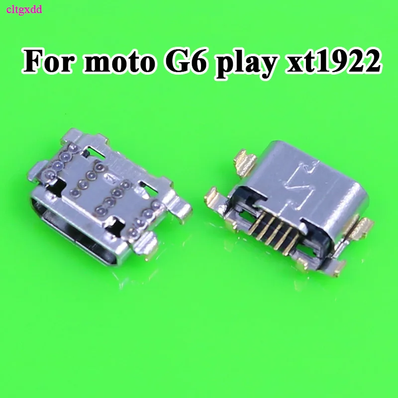 500pcs / lot charging port connector power replacement jack socket date charger plug mini usb for motorola moto G6 play xt1922