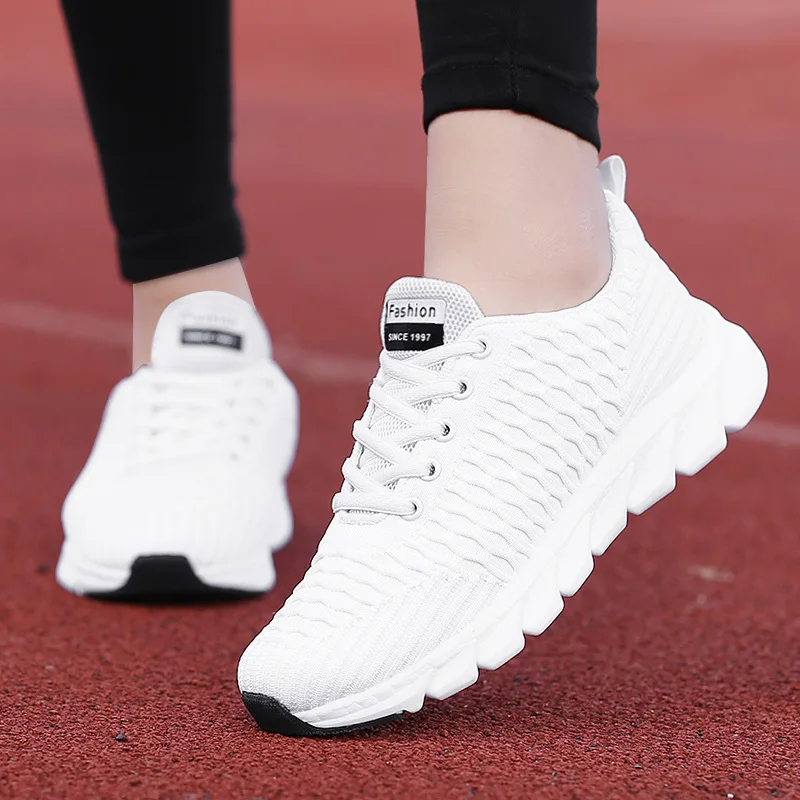 

Athletic Shoes Women's Spring And Autumn 2019 New Style Korean-style Fly Woven Lightweight Versatile Flat Students Casual Runnin