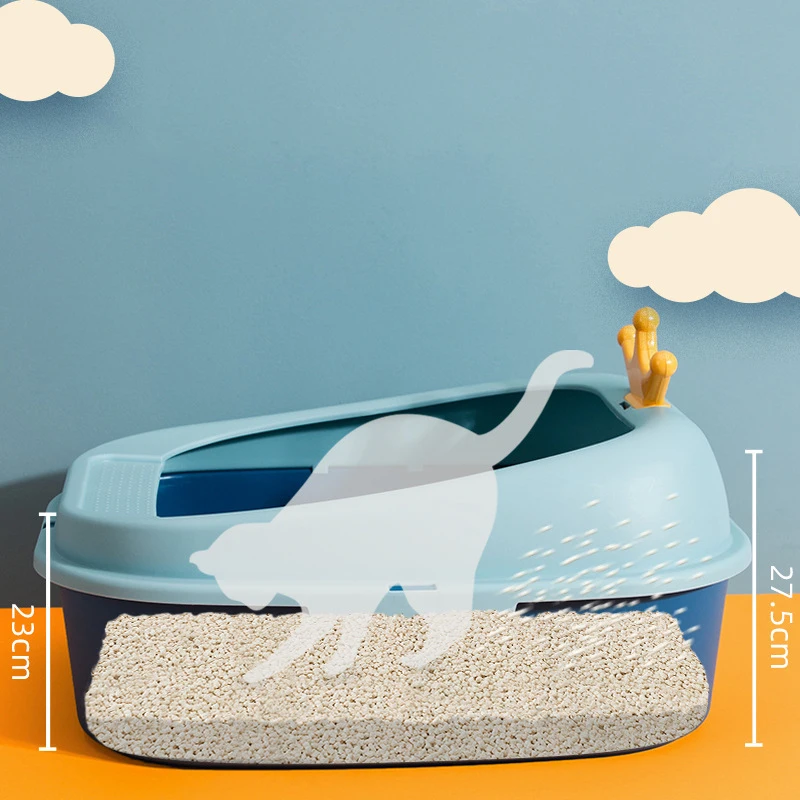 Anti-splash Semi-enclosed Kitten Litter Box Big Space Toilet Prevent Splash  Tray Goods For Kittens Big Sand Litter Cat Bedpans - AliExpress