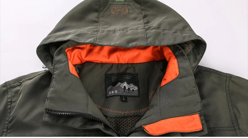 MANTLCONX мужская военная куртка, пальто для мужчин, Осень-зима, много карманов, водонепроницаемая военная тактическая куртка с капюшоном, ветровка