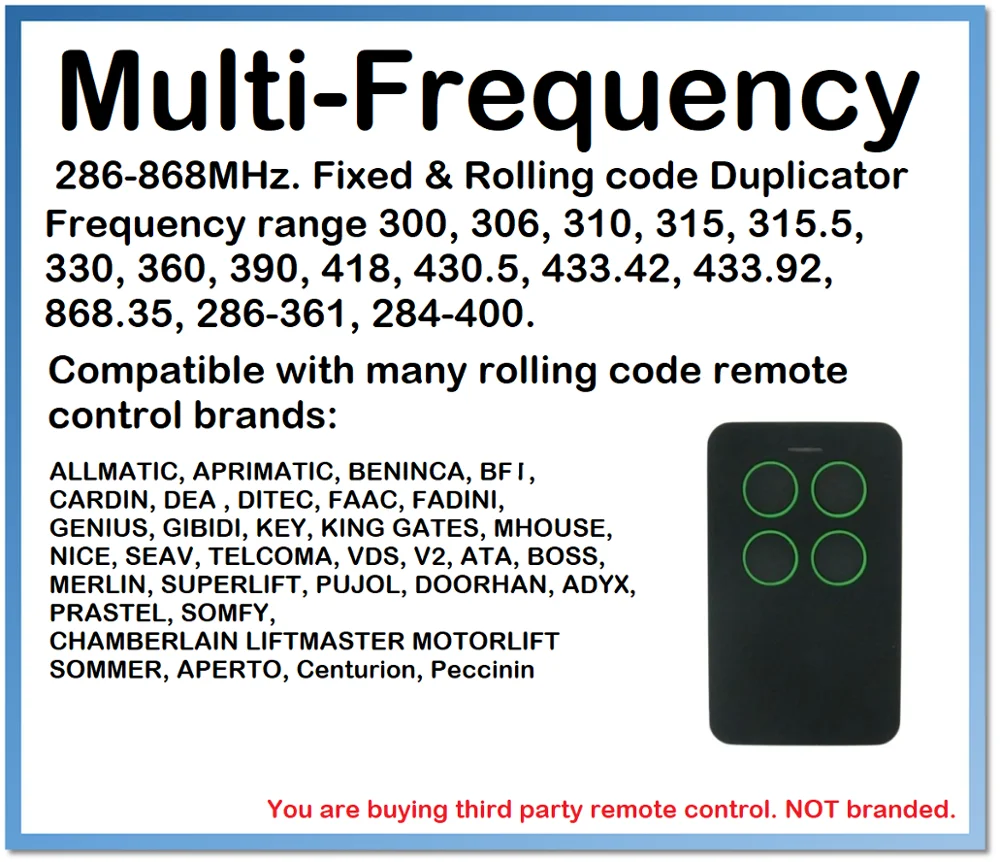 Rolling code. Multi frequency rolling code remote control duplicator user manual на русском. beninca.