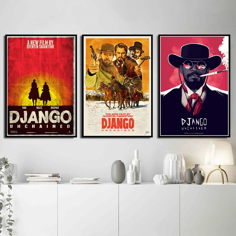 NT105 плакат стены искусство ретро квентин тарантино Django Unchained фильм холст картина принты декор для гостиной дома комнаты
