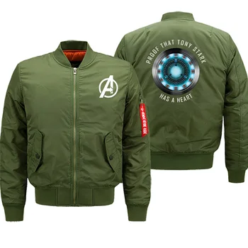 

The Avengers Coat Iron Man Men's Bomber Jacket Tony Stark Motorcycle Coat Men Autumn Warm Casual Pilot Jackets Mens Streetwear