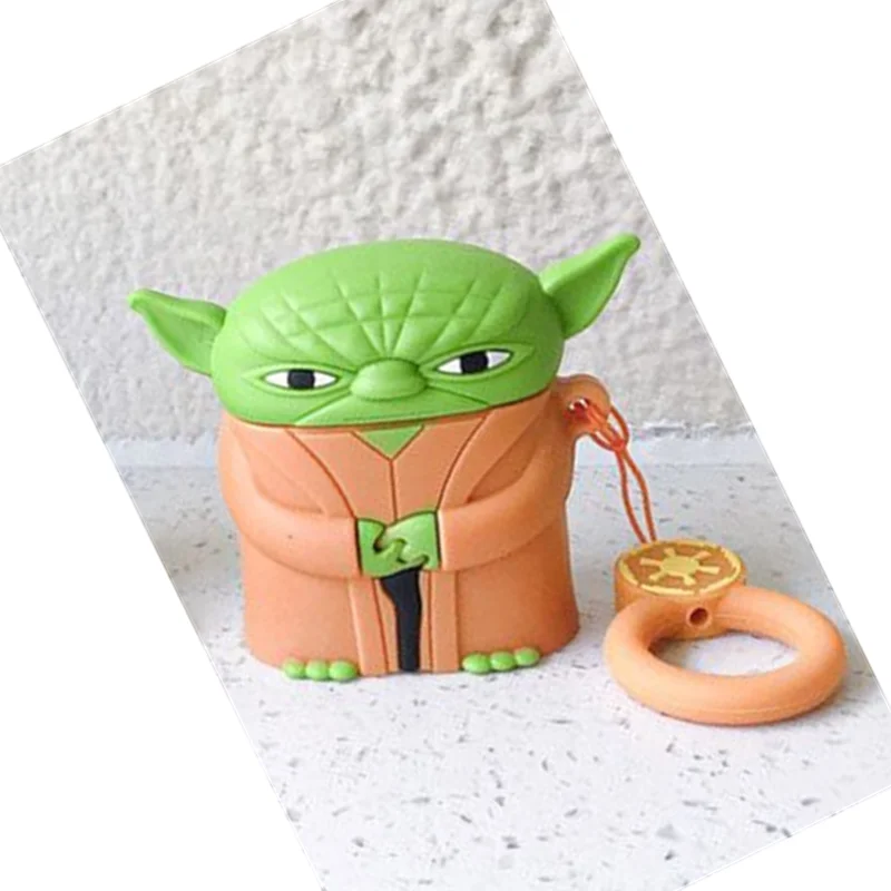 Защитный чехол 3D Master Yoda для Airpods1 2, аксессуары для Apple Airpods 2, беспроводной зарядный чехол со шнурком