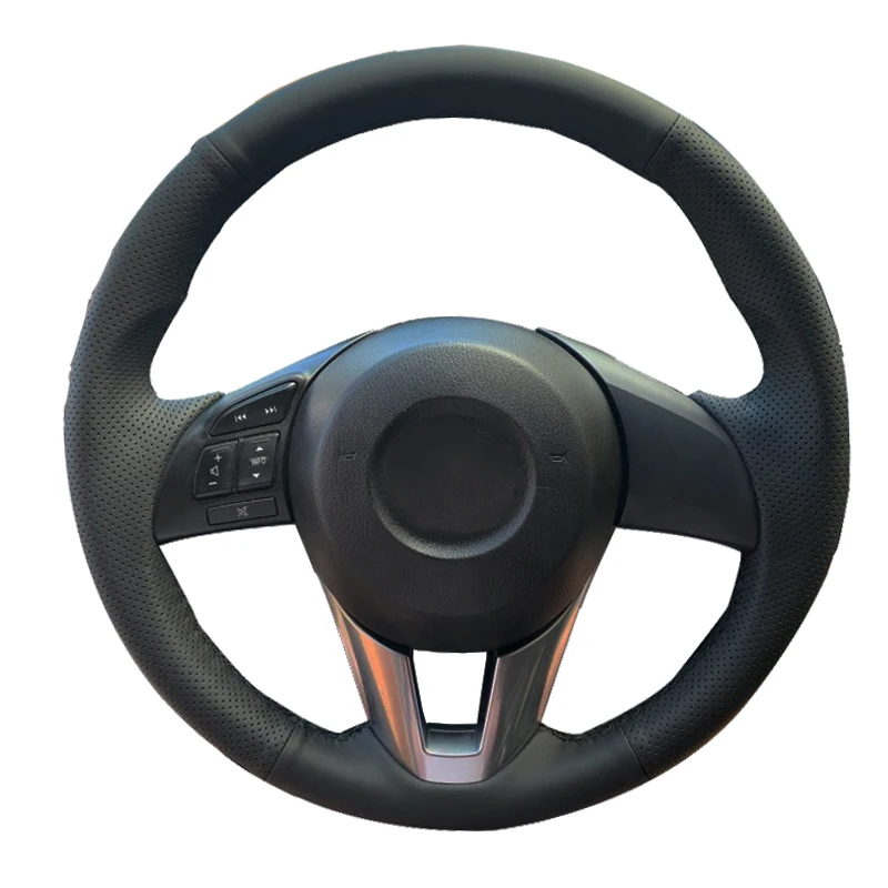 Оплетка рулевого колеса автомобиля для Mazda 3 Axela 2013- Mazda 6 Atenza- Mazda 2-/на заказ рулевая накладка