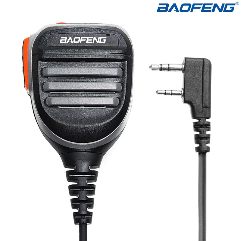 De Baofeng Walkie Talkie altavoz micrófono PTT del micrófono para $TERM impacto Baofeng UV5R UV82 BF-888S BF-V9 BF-C9 UV-S9 PLUS Radio de dos vías