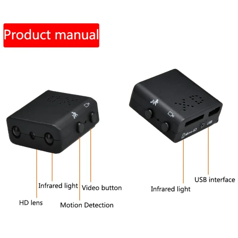  IR-CUT HD 1080P Night Vision Security Cameras Loop Recording Support 32GB Card Smart Mini Surveilla