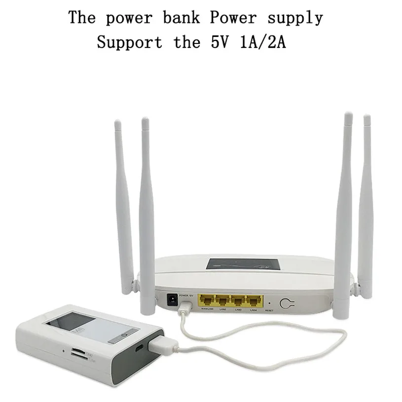 YIZLOAO 4G/Wifi Antenna Car Lte CPE Router 300Mbps Mobile Hotspot 4G Modem Broadband Router Sim Portable Wi-Fi Gateway