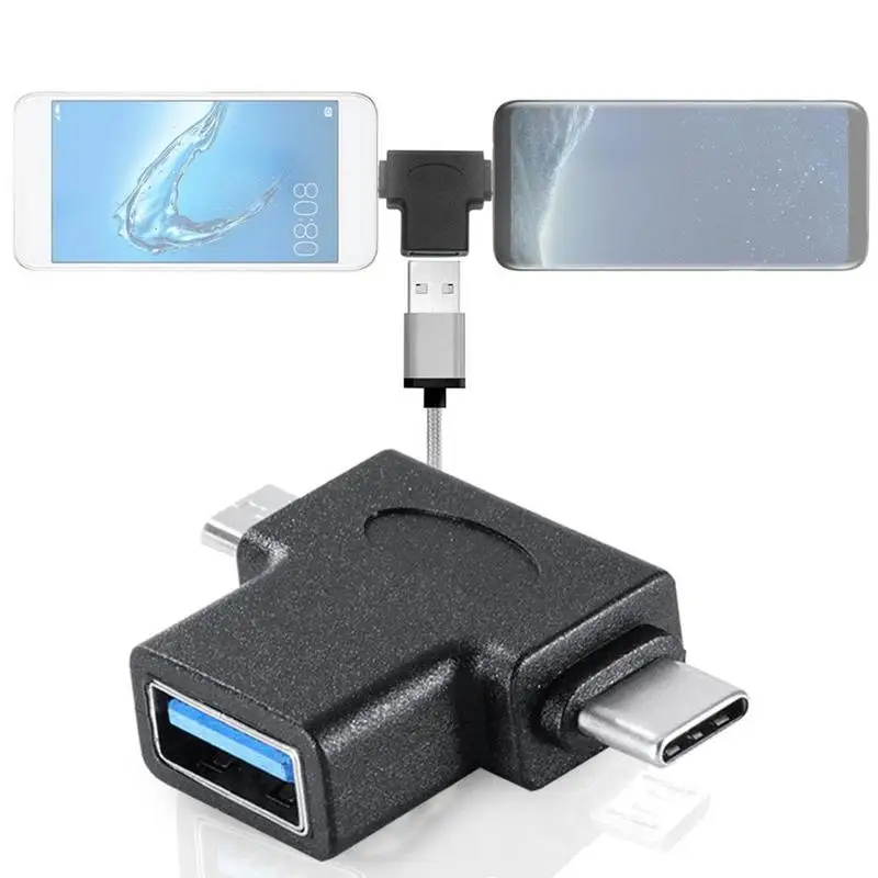 2 в 1 Micro USB 5pin USB 3,1 type C штекер USB 3,0 Женский OTG адаптер для мобильного телефона планшета ноутбука карта для клавиатуры ридер