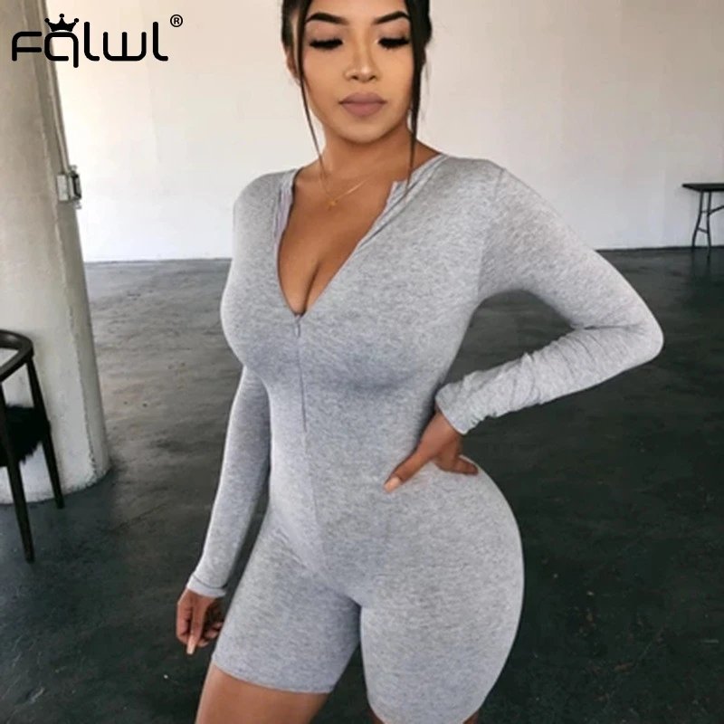 FQLWL Уличная Сексуальная Bodycon Короткий комбинезон для женщин игровая одежда на