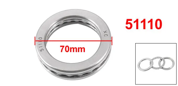 51110 50x70x14mm Uxcell упорные шарикоподшипники одно направление 50000 серии 51109 51110 51111 51112 51113 51114 51116 51126 - Цвет: 51110 50x70x14mm