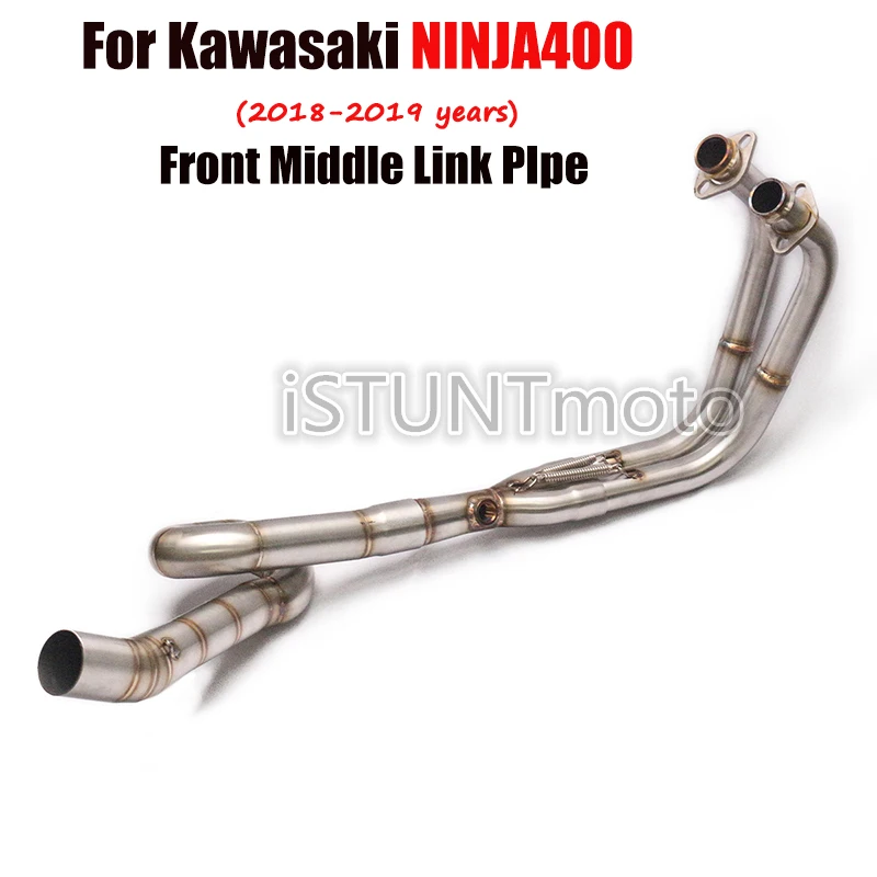

For 2018 2019 NINJA 400 Motocycle Exhaust Full Systems Escape Modified moto Header Pipe Front Link Pipe 51mm Slip-on Kawasaki