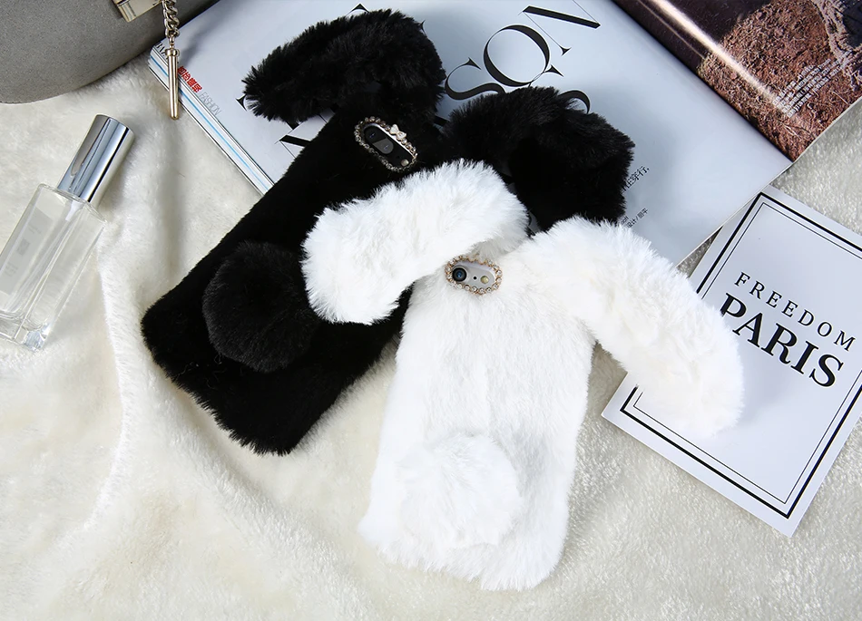 cute furry rabbit case for iPhone 6 7  Plus (13)