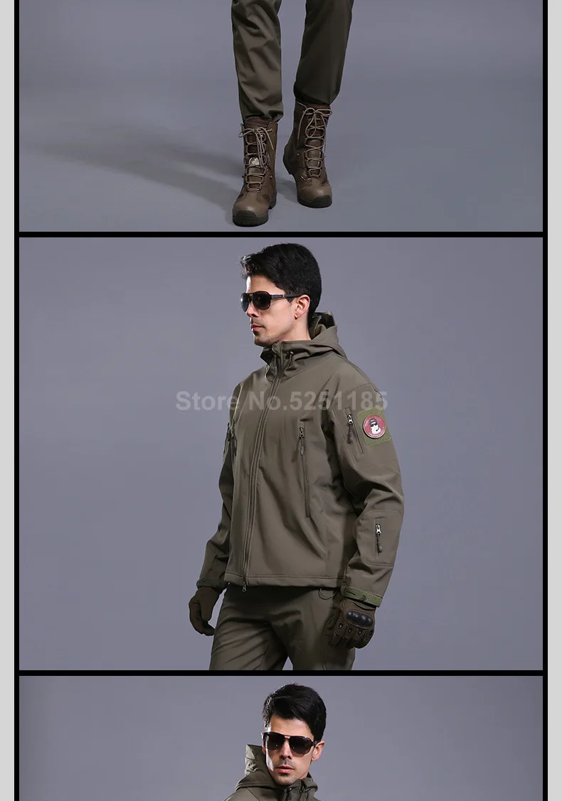 Армейская тактическая одежда мужская военная форма камуфляжная форма для страйкбола куртки мягкая оболочка боевые рубашки охотничье пальто ACU Костюм Солдата